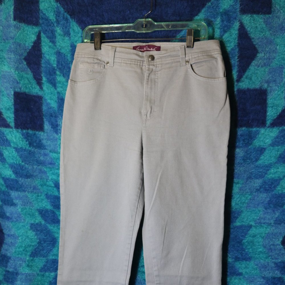 Women's Vintage Gloria Vanderbilt "Amanda" Stretch Jeans- Gray Sz 12
